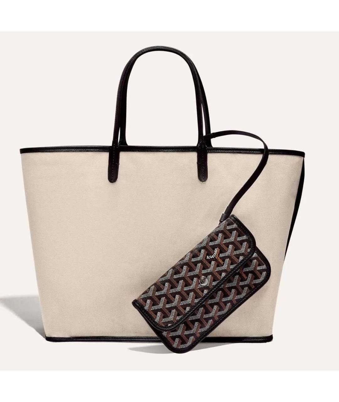 GOYARD Черная кожаная сумка тоут, фото 5