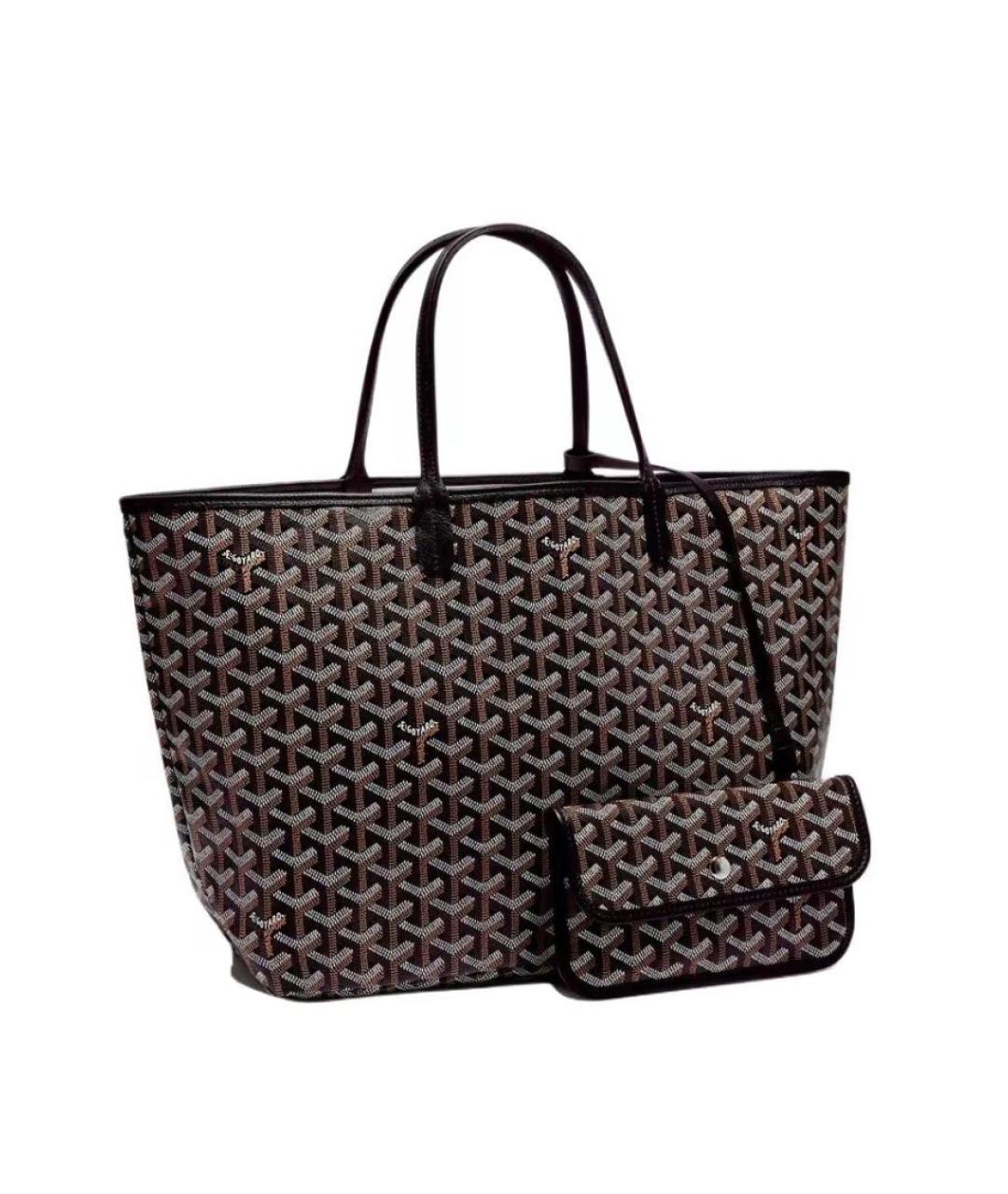GOYARD Черная кожаная сумка тоут, фото 9