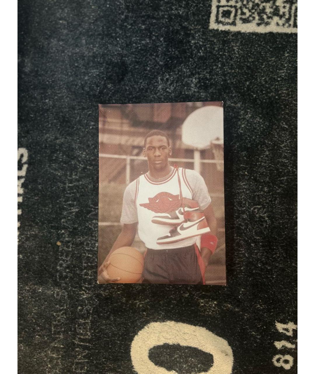 JORDAN Красные кожаные высокие кроссовки / кеды, фото 4