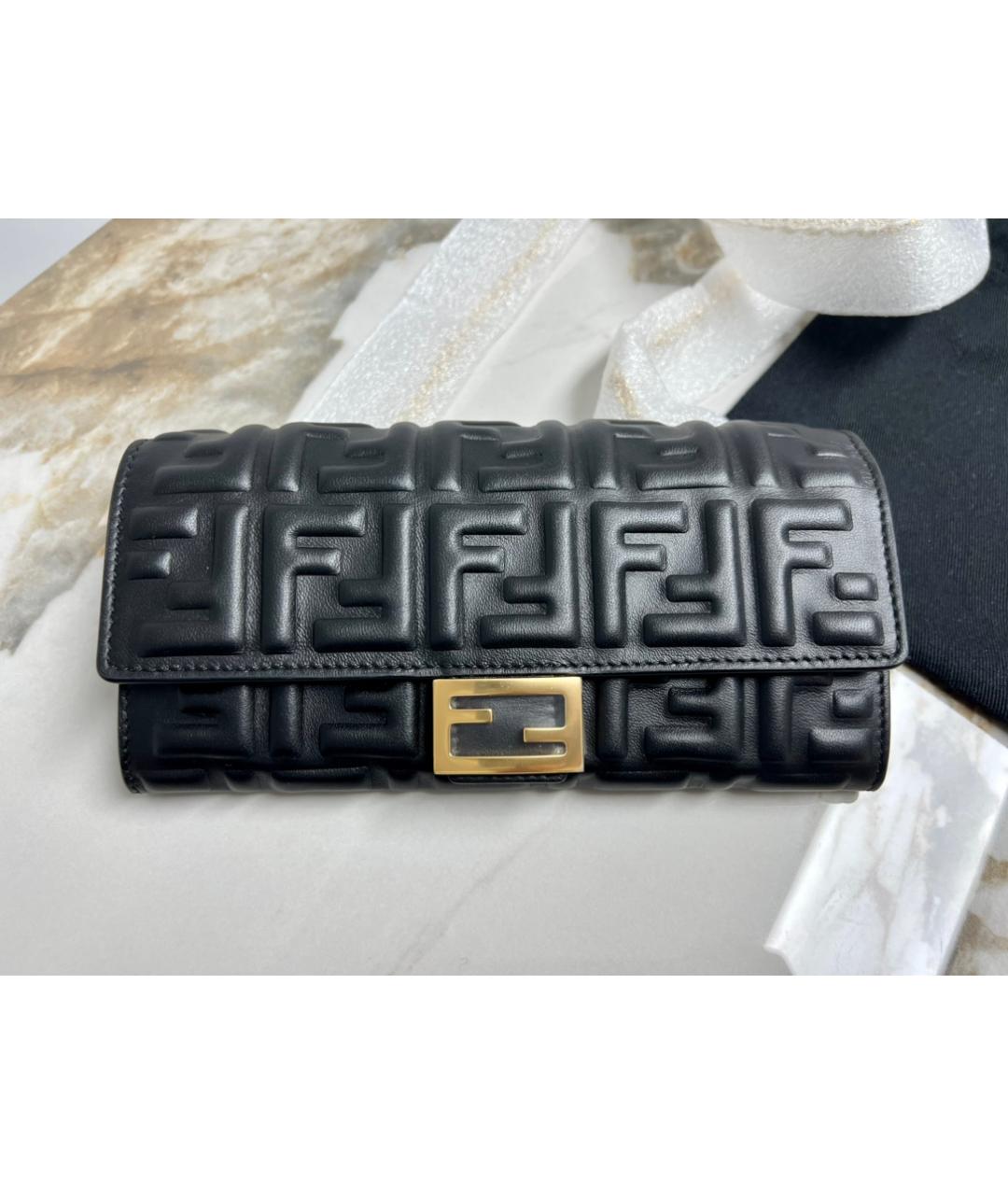 FENDI Черная кожаная сумка через плечо, фото 2