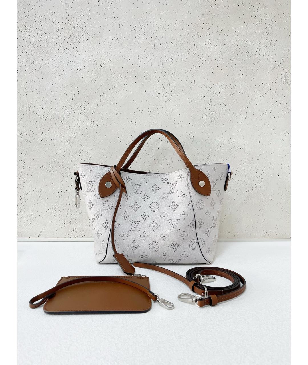 LOUIS VUITTON Белая кожаная сумка с короткими ручками, фото 7