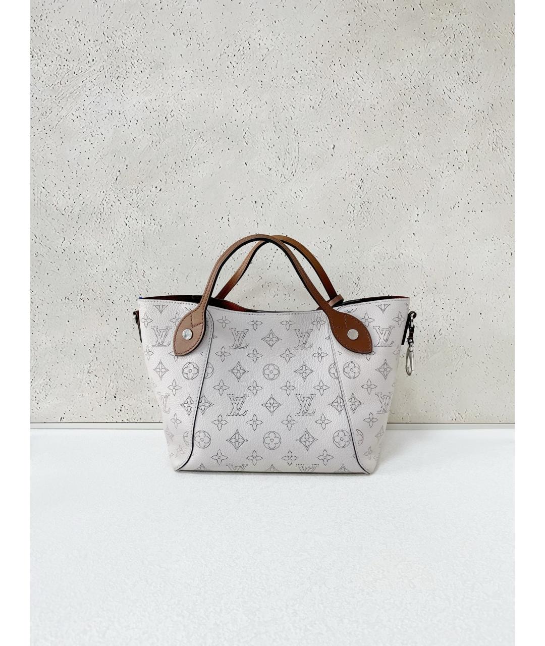 LOUIS VUITTON Белая кожаная сумка с короткими ручками, фото 2