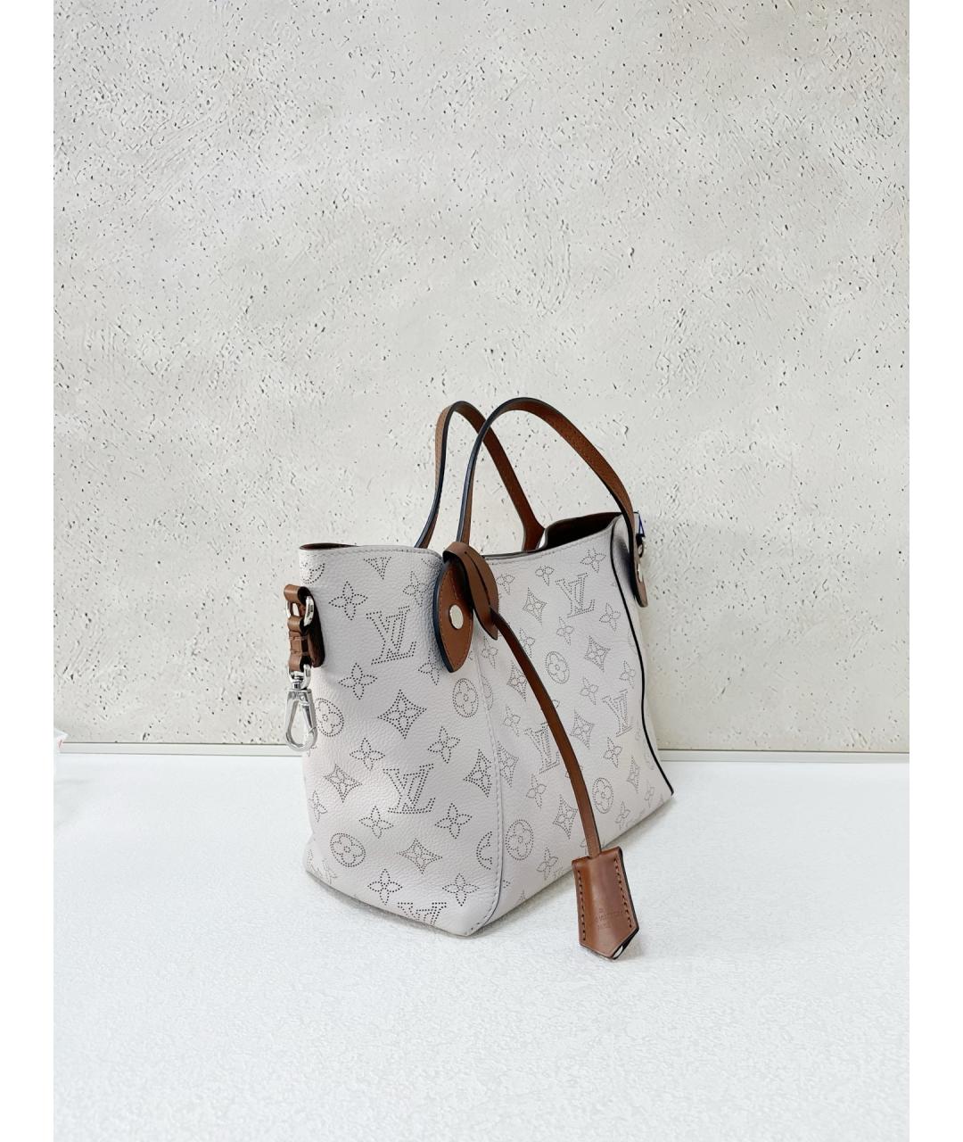 LOUIS VUITTON Белая кожаная сумка с короткими ручками, фото 3