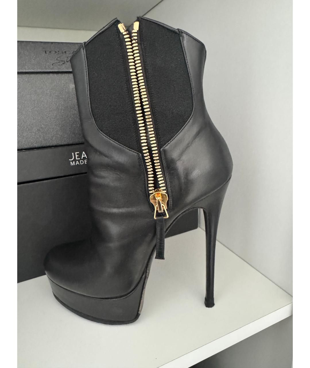 GIANVITO ROSSI Черные кожаные ботильоны, фото 3
