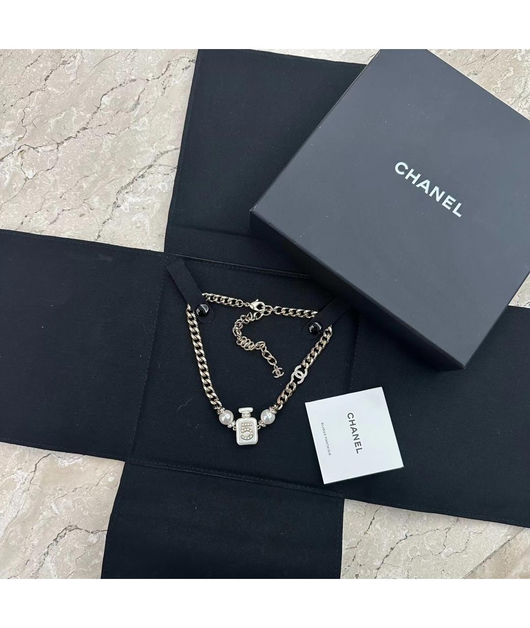 CHANEL Белое колье, фото 2