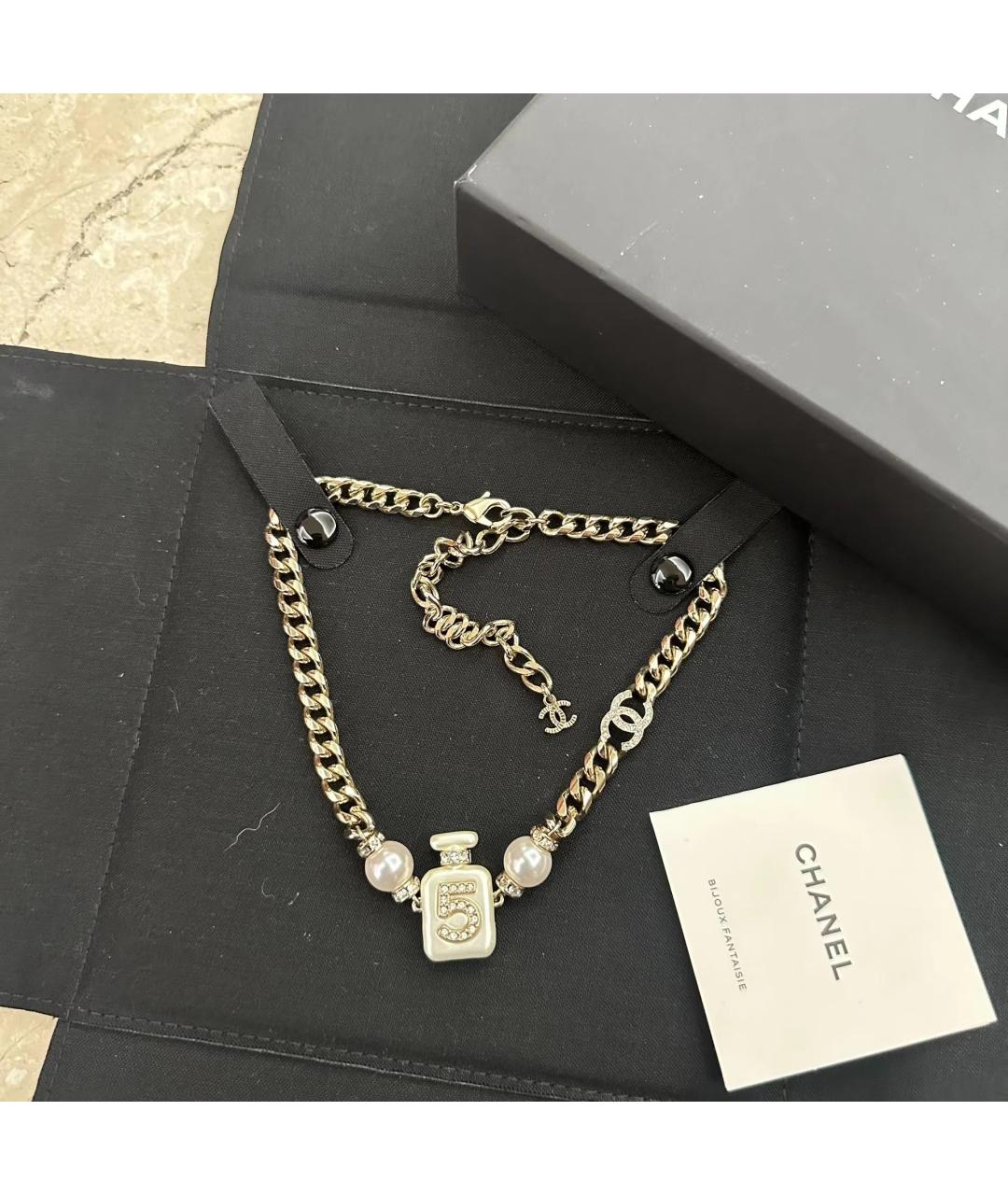 CHANEL Белое колье, фото 3