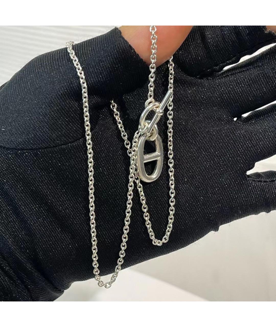 HERMES Серебряное серебряное колье, фото 4