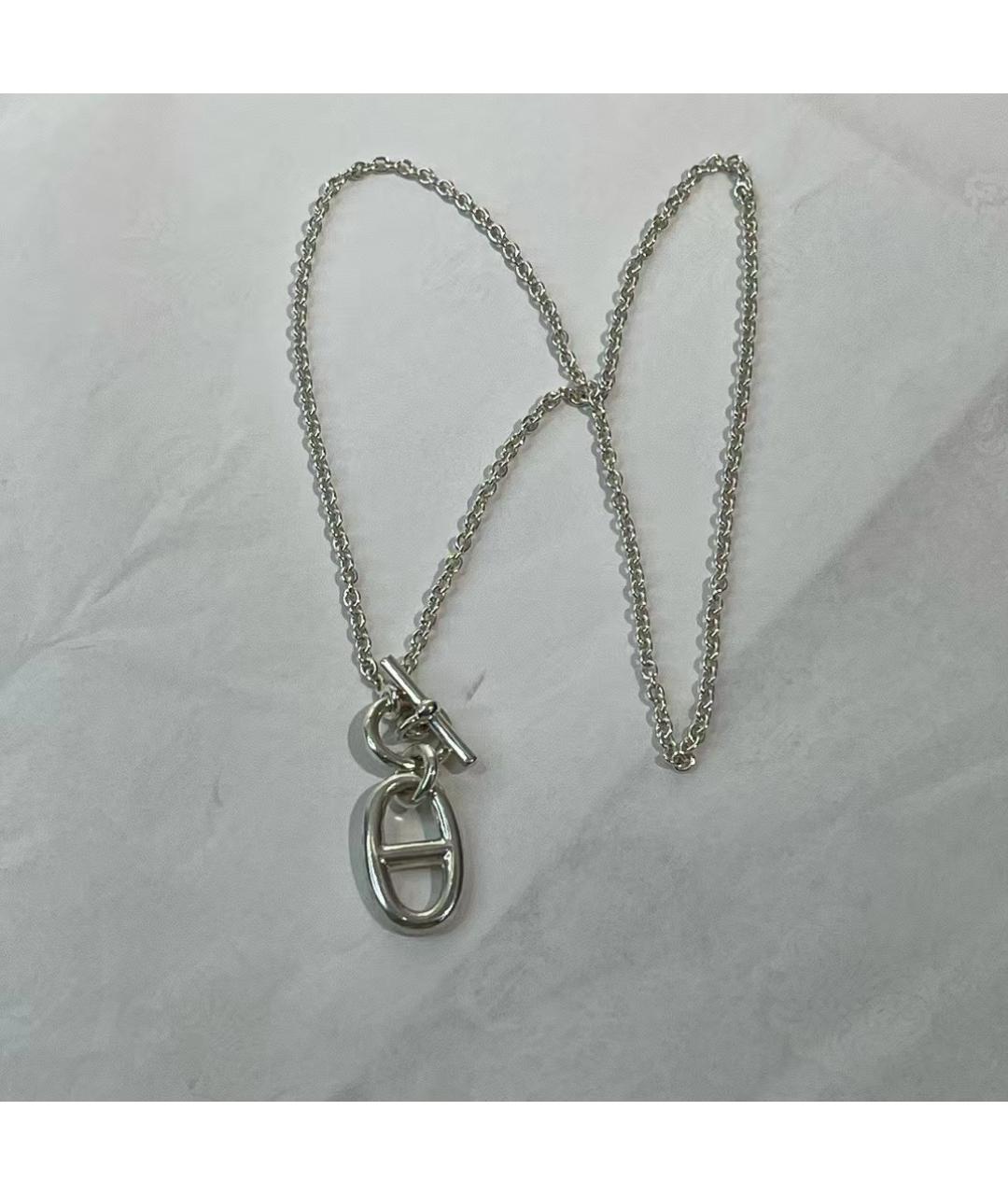 HERMES Серебряное серебряное колье, фото 7