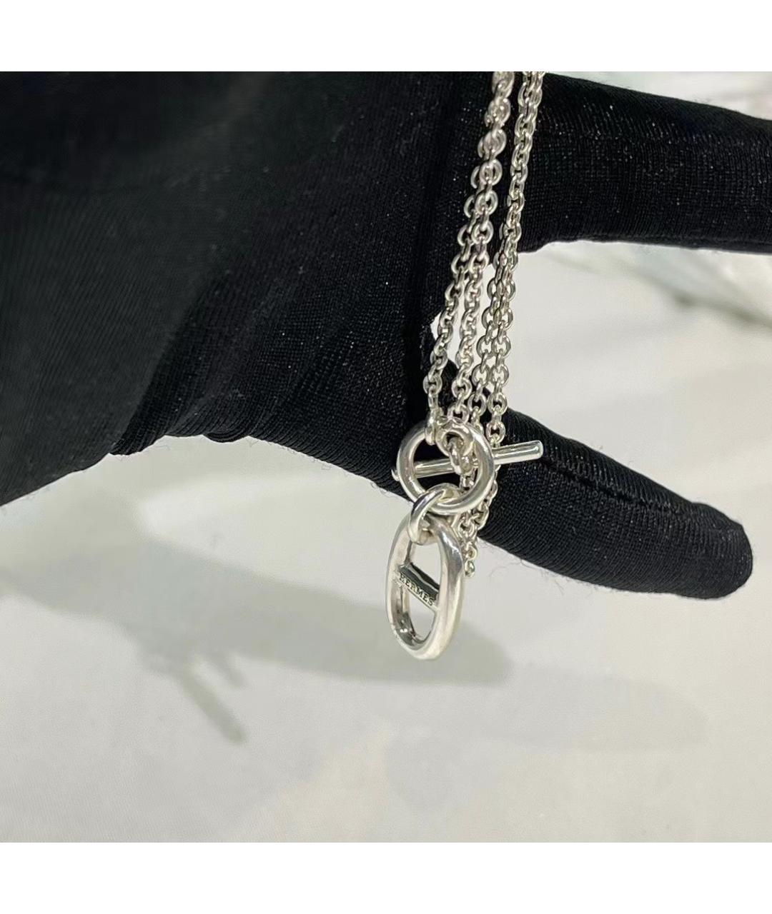 HERMES Серебряное серебряное колье, фото 5