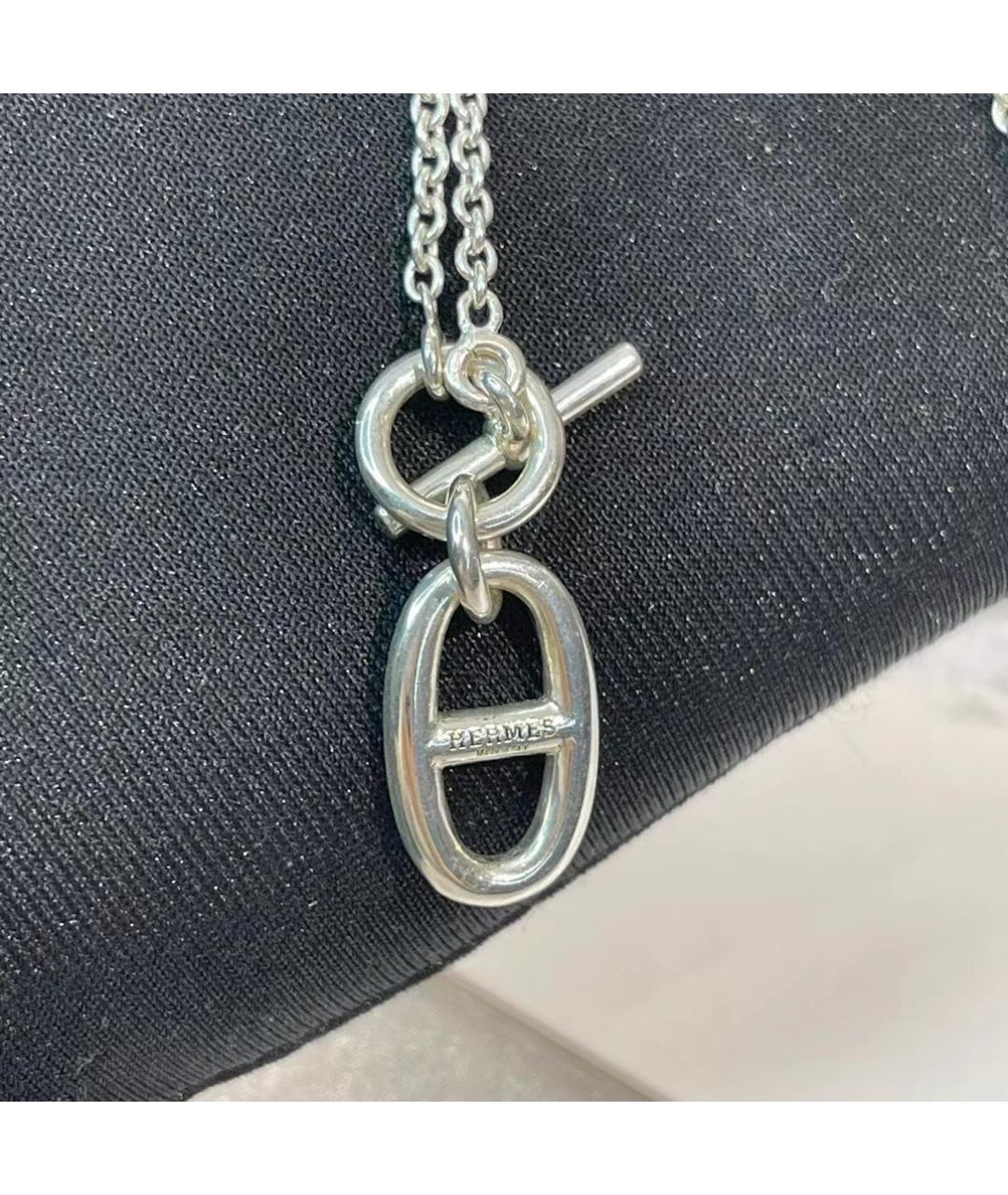 HERMES Серебряное серебряное колье, фото 3