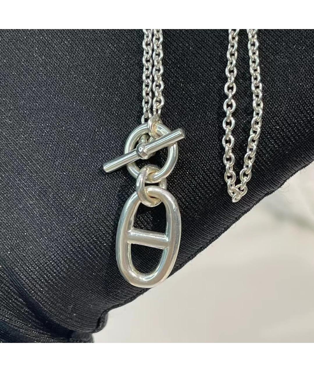 HERMES Серебряное серебряное колье, фото 2