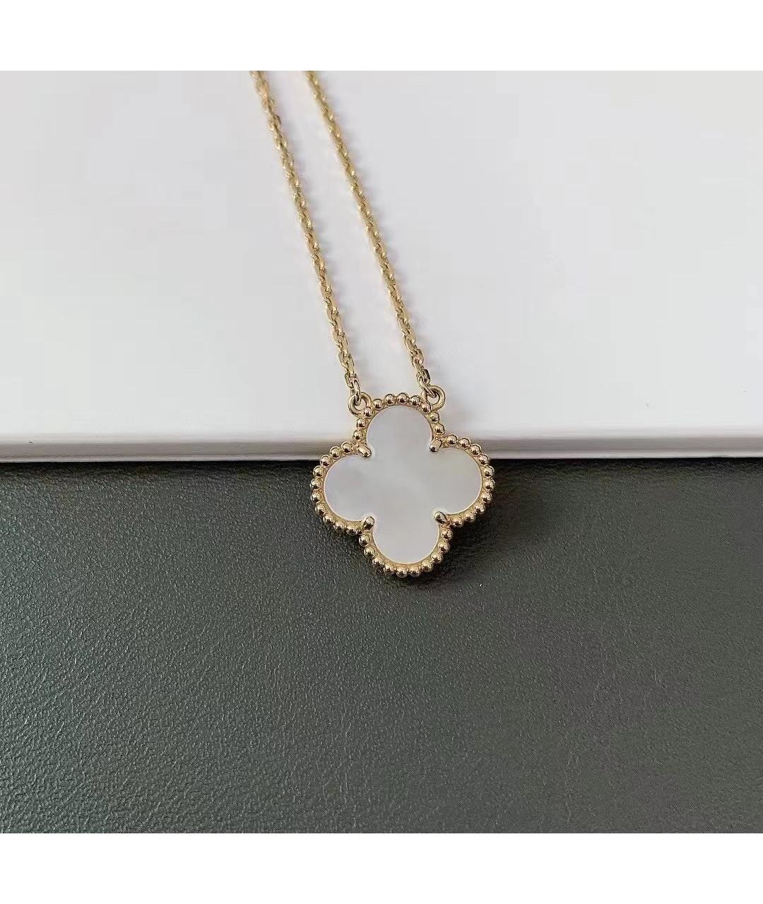 VAN CLEEF & ARPELS Белое колье из желтого золота, фото 2