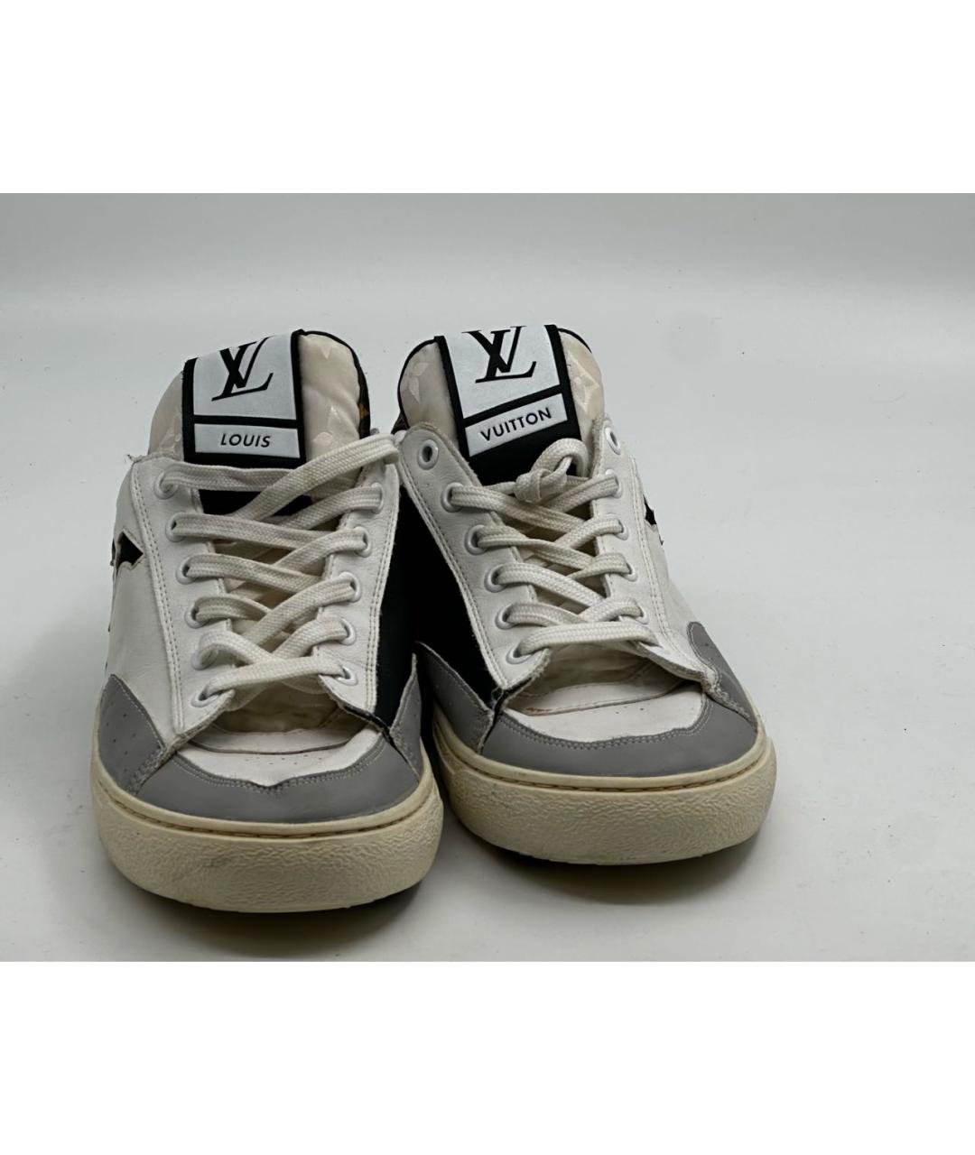 LOUIS VUITTON Белые кожаные кеды, фото 2