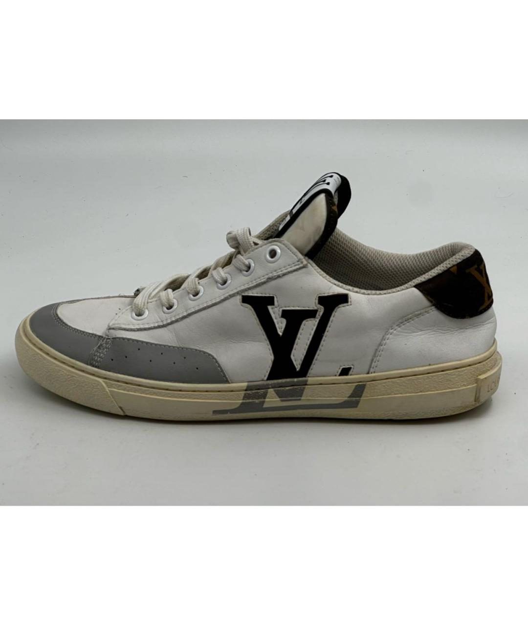 LOUIS VUITTON Белые кожаные кеды, фото 4