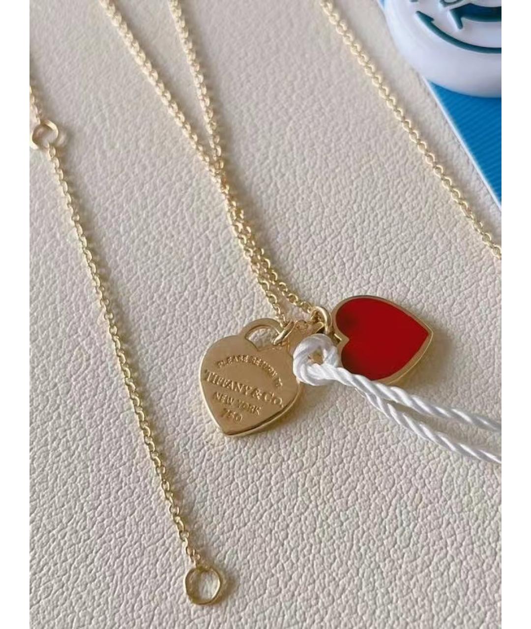 TIFFANY&CO Красное колье из желтого золота, фото 6