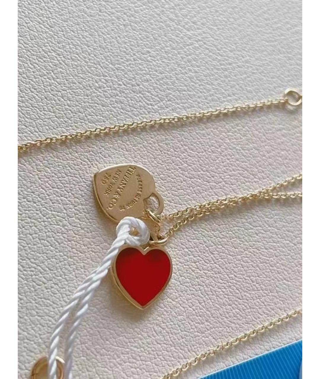 TIFFANY&CO Красное колье из желтого золота, фото 7