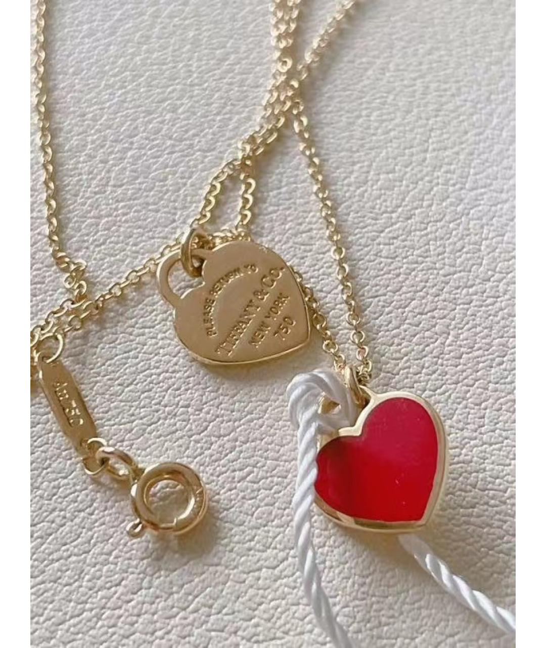 TIFFANY&CO Красное колье из желтого золота, фото 2