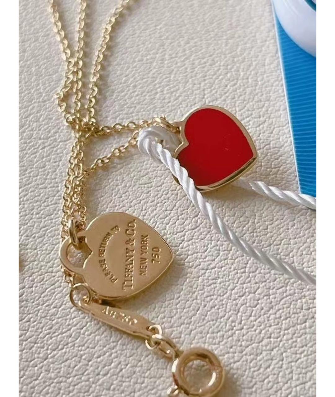 TIFFANY&CO Красное колье из желтого золота, фото 3