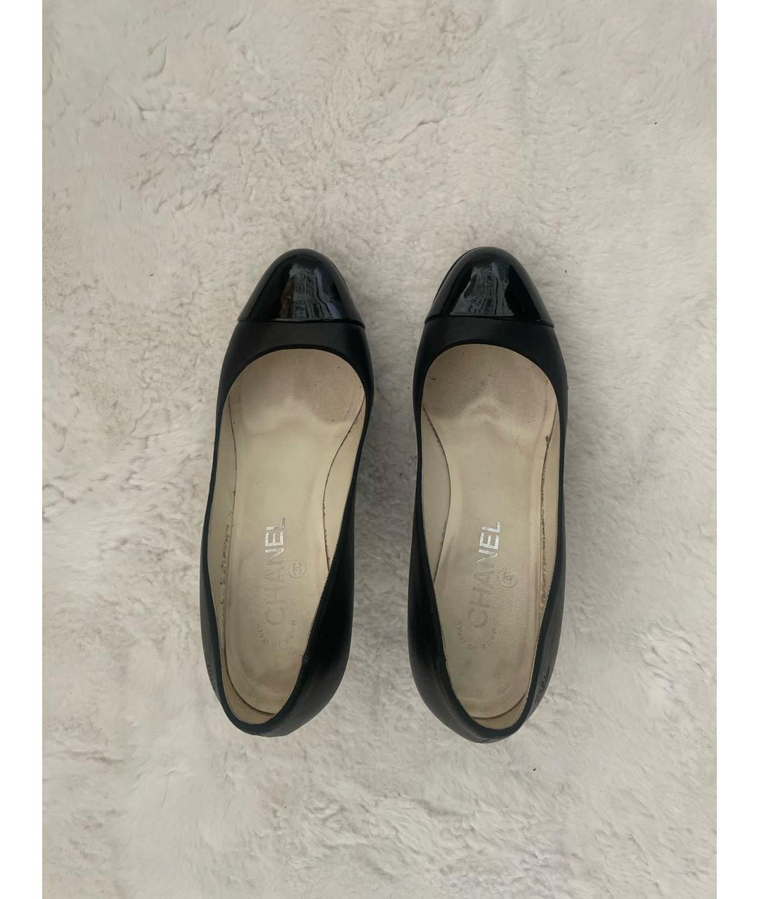 CHANEL Черные кожаные туфли, фото 3