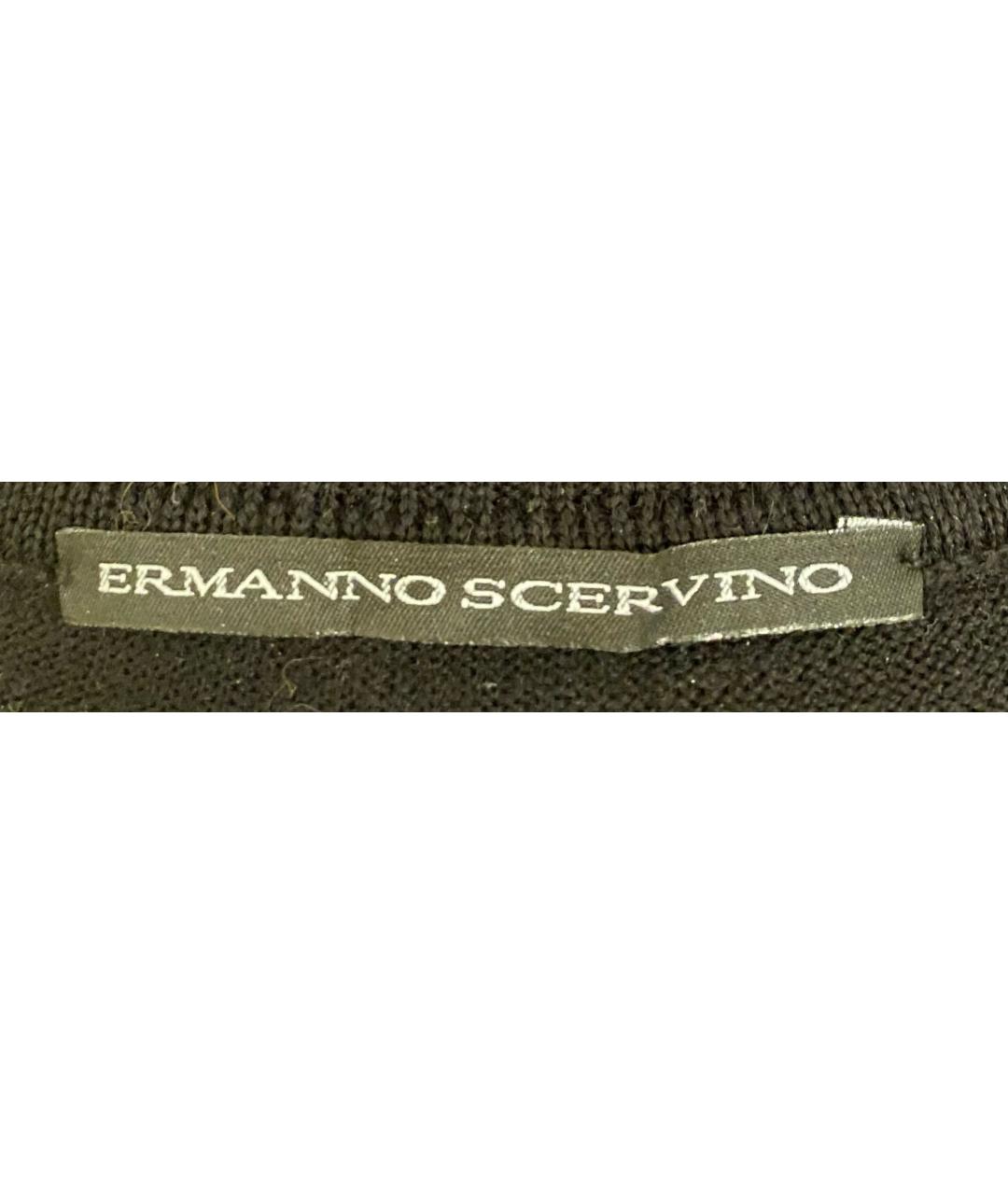 ERMANNO SCERVINO Черный шерстяной джемпер / свитер, фото 6