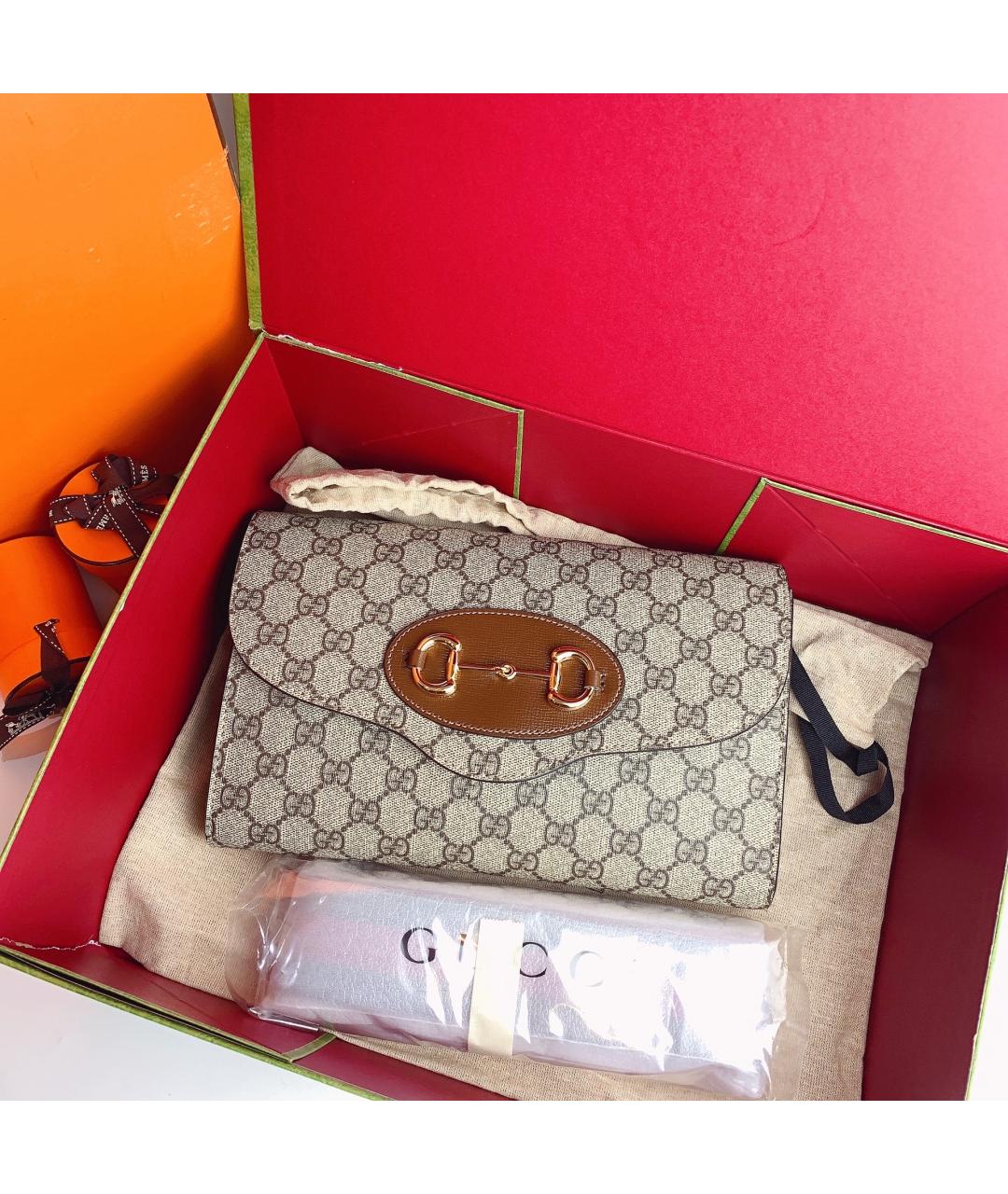 GUCCI Серая сумка через плечо, фото 3