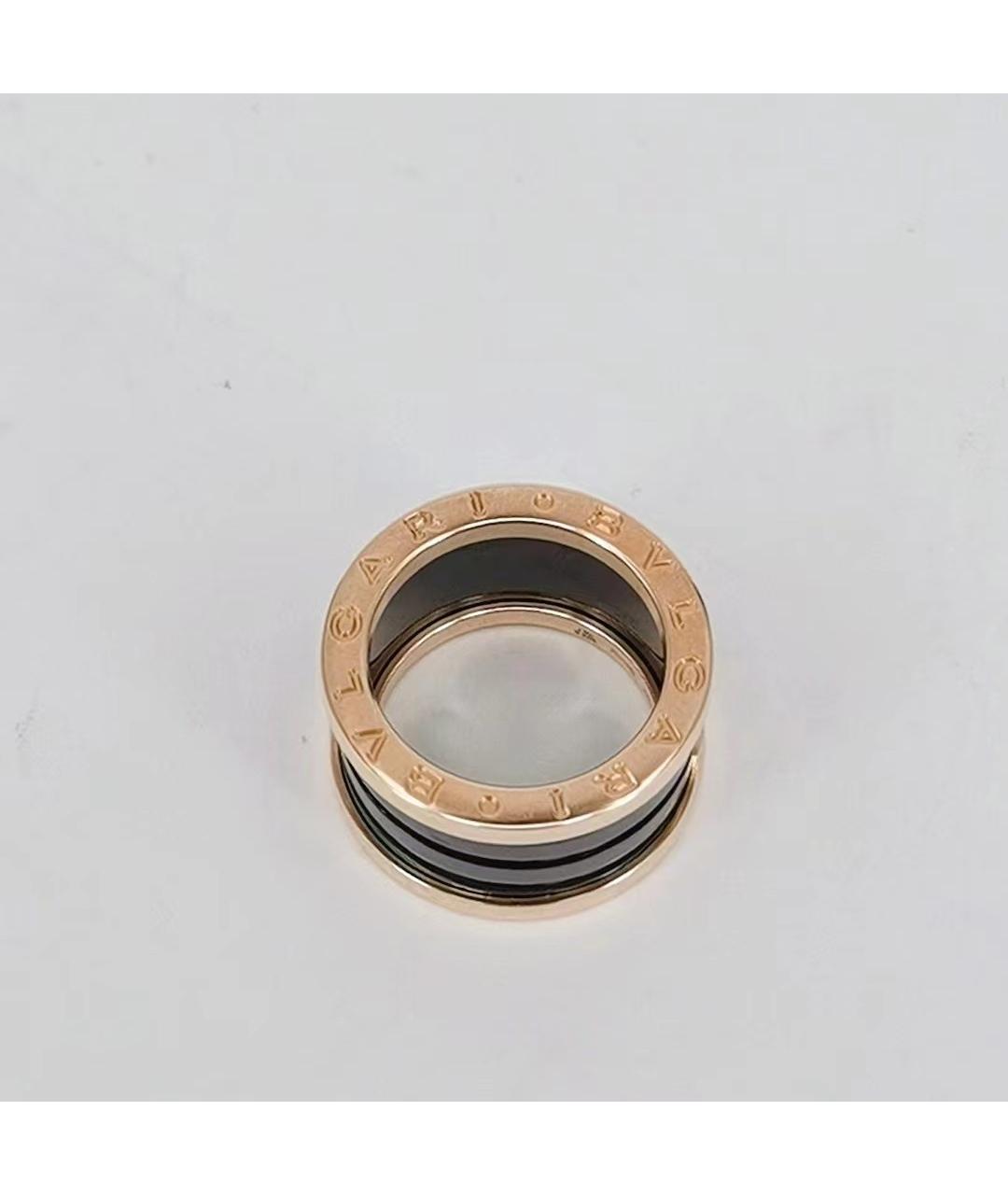 BVLGARI Черное кольцо из розового золота, фото 6