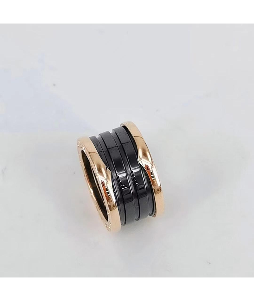 BVLGARI Черное кольцо из розового золота, фото 5