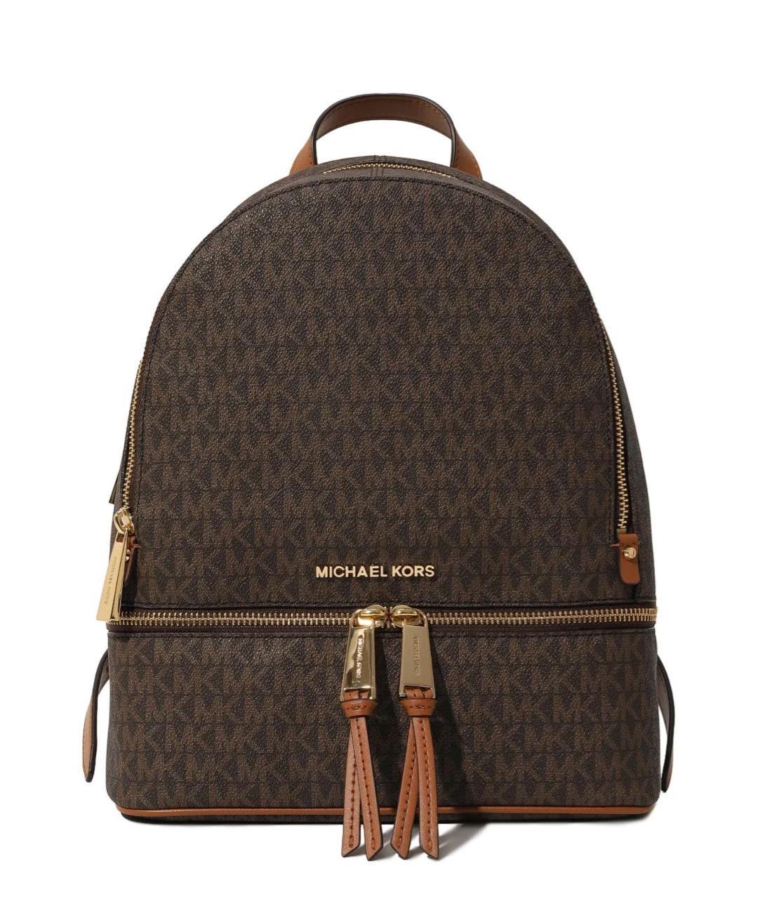 MICHAEL KORS Коричневый рюкзак из искусственной кожи, фото 1
