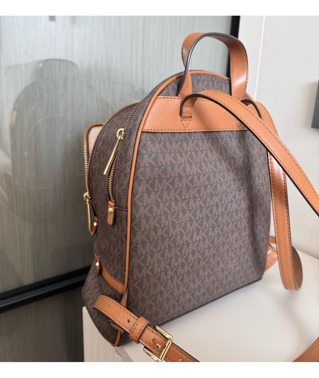 MICHAEL KORS Коричневый рюкзак из искусственной кожи, фото 3