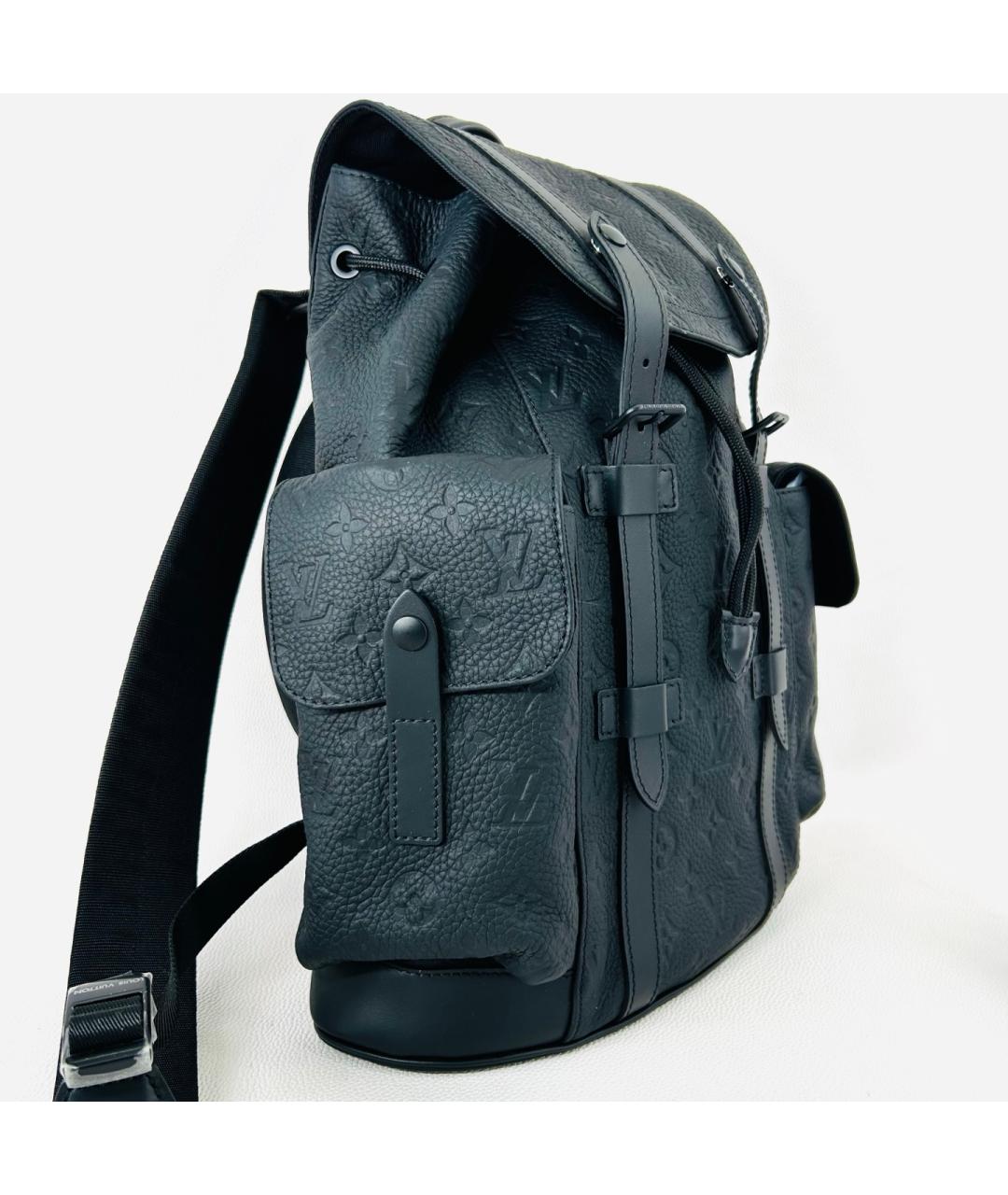 LOUIS VUITTON Черный кожаный рюкзак, фото 4