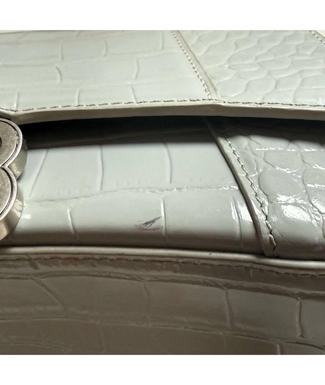 BALENCIAGA Антрацитовая сумка с короткими ручками из лакированной кожи, фото 4