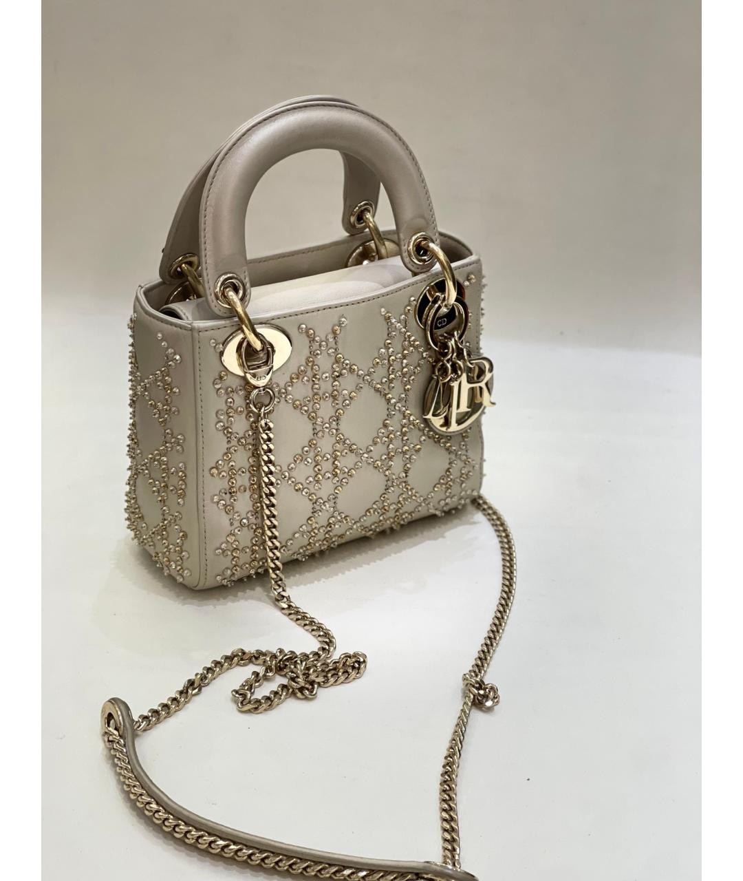 CHRISTIAN DIOR Золотая бархатная сумка с короткими ручками, фото 2
