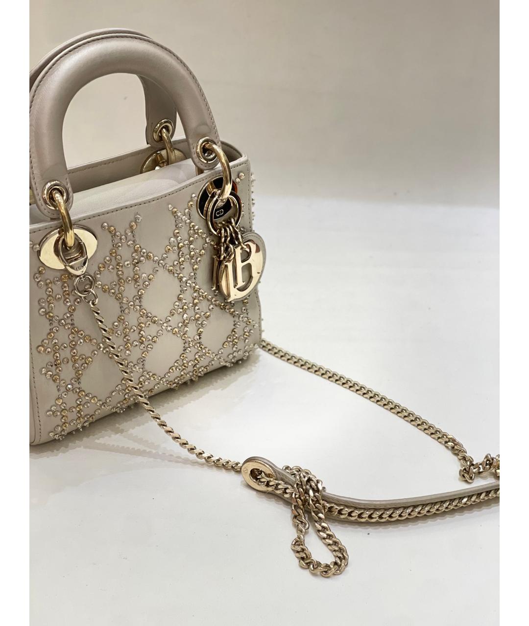 CHRISTIAN DIOR Золотая бархатная сумка с короткими ручками, фото 5