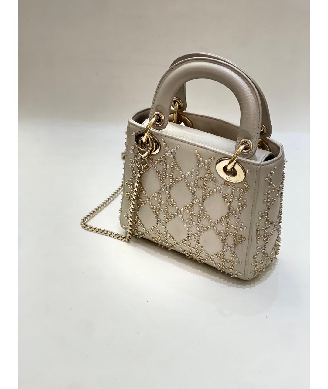 CHRISTIAN DIOR Золотая бархатная сумка с короткими ручками, фото 3