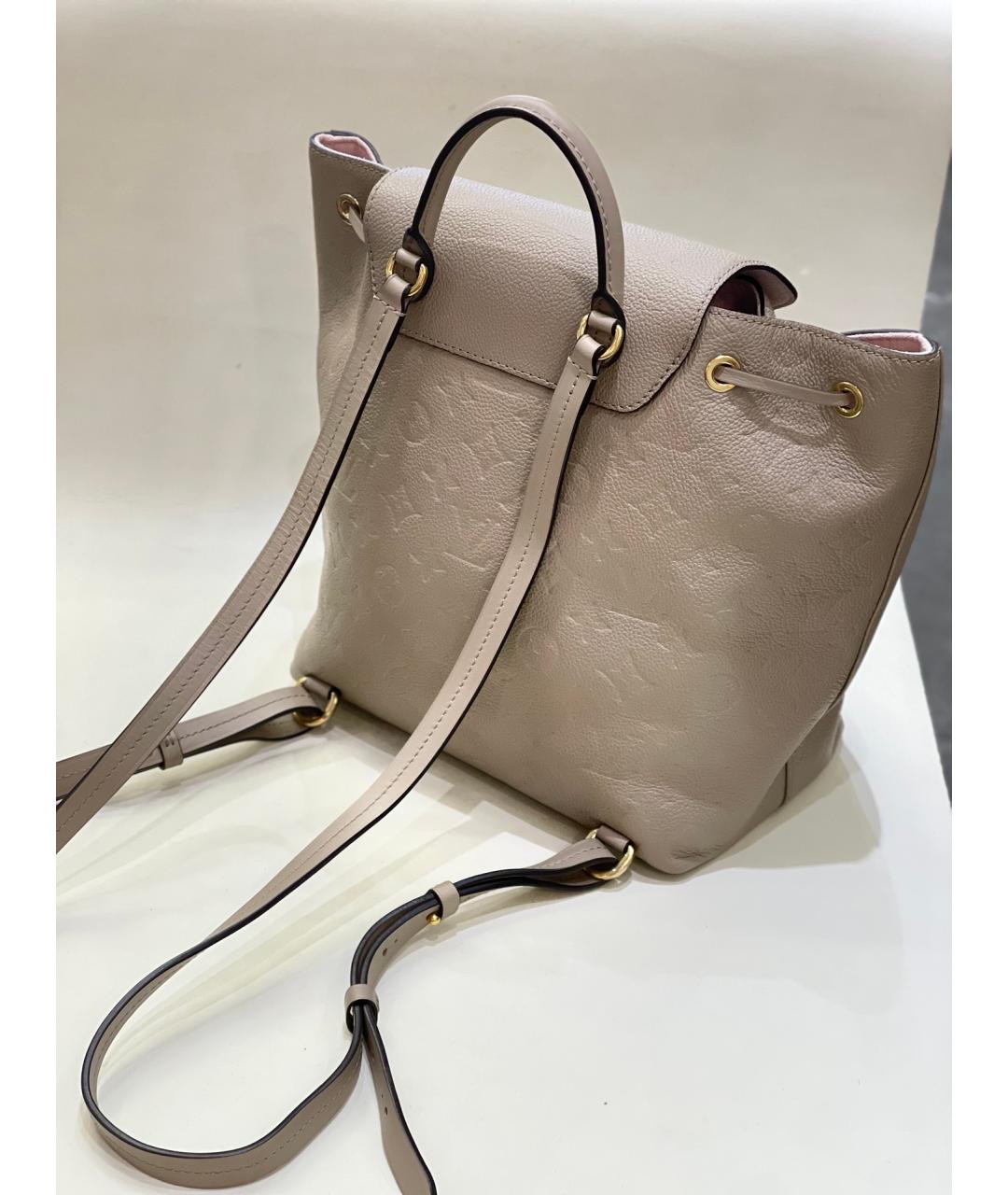 LOUIS VUITTON Хаки кожаный рюкзак, фото 3