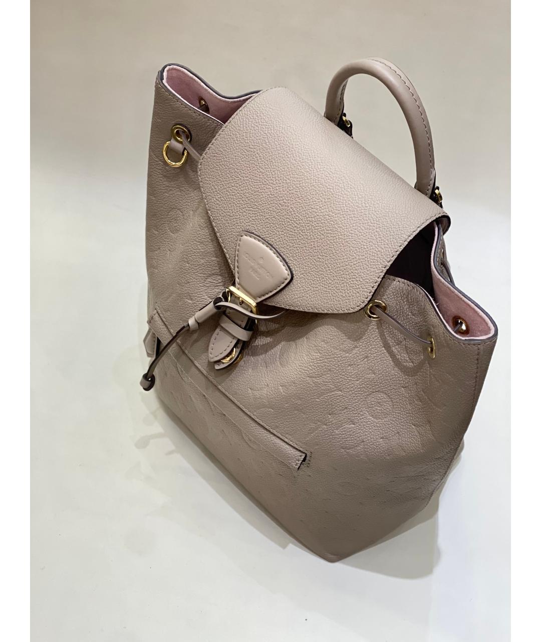 LOUIS VUITTON Хаки кожаный рюкзак, фото 9