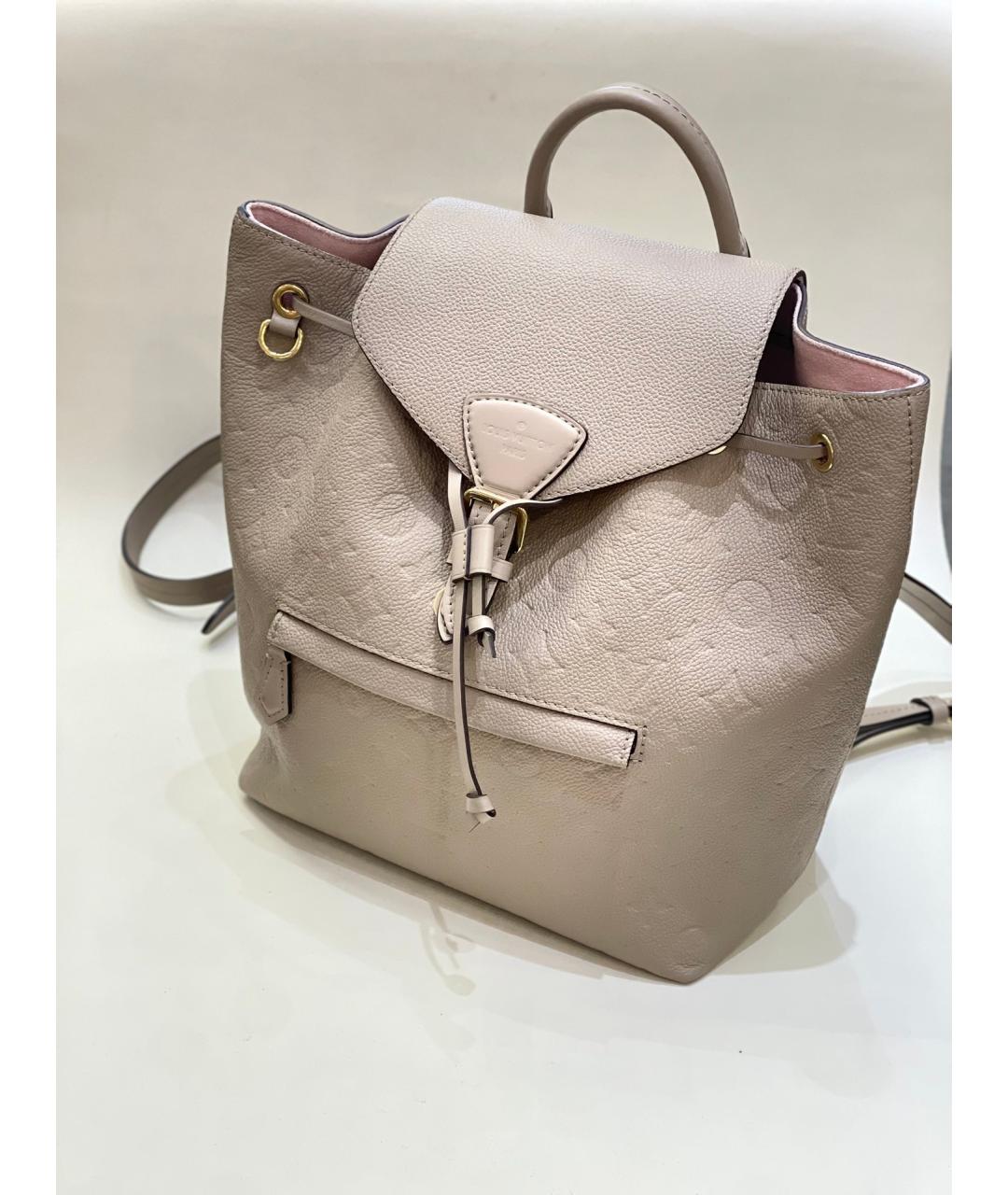 LOUIS VUITTON Хаки кожаный рюкзак, фото 10