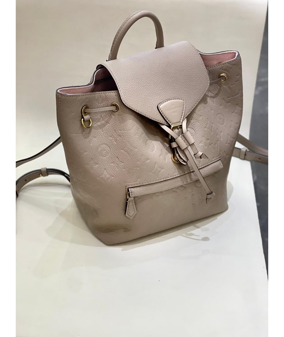 LOUIS VUITTON Хаки кожаный рюкзак, фото 2