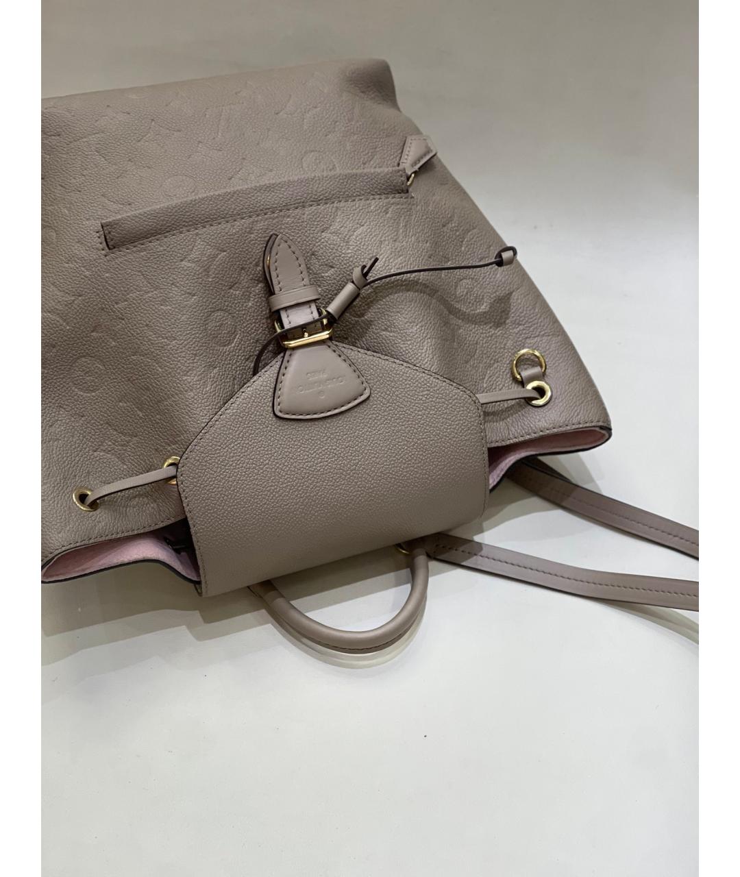 LOUIS VUITTON Хаки кожаный рюкзак, фото 7