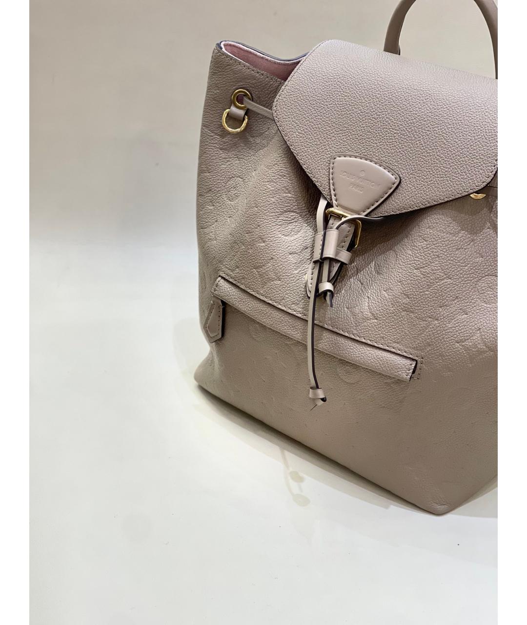 LOUIS VUITTON Хаки кожаный рюкзак, фото 4