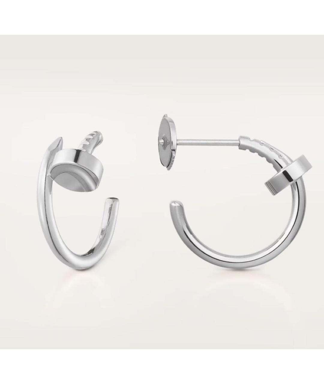 CARTIER Серебряные серьги из белого золота, фото 3