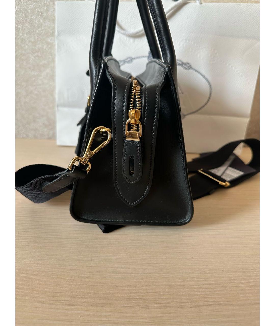 PRADA Черная кожаная сумка с короткими ручками, фото 2