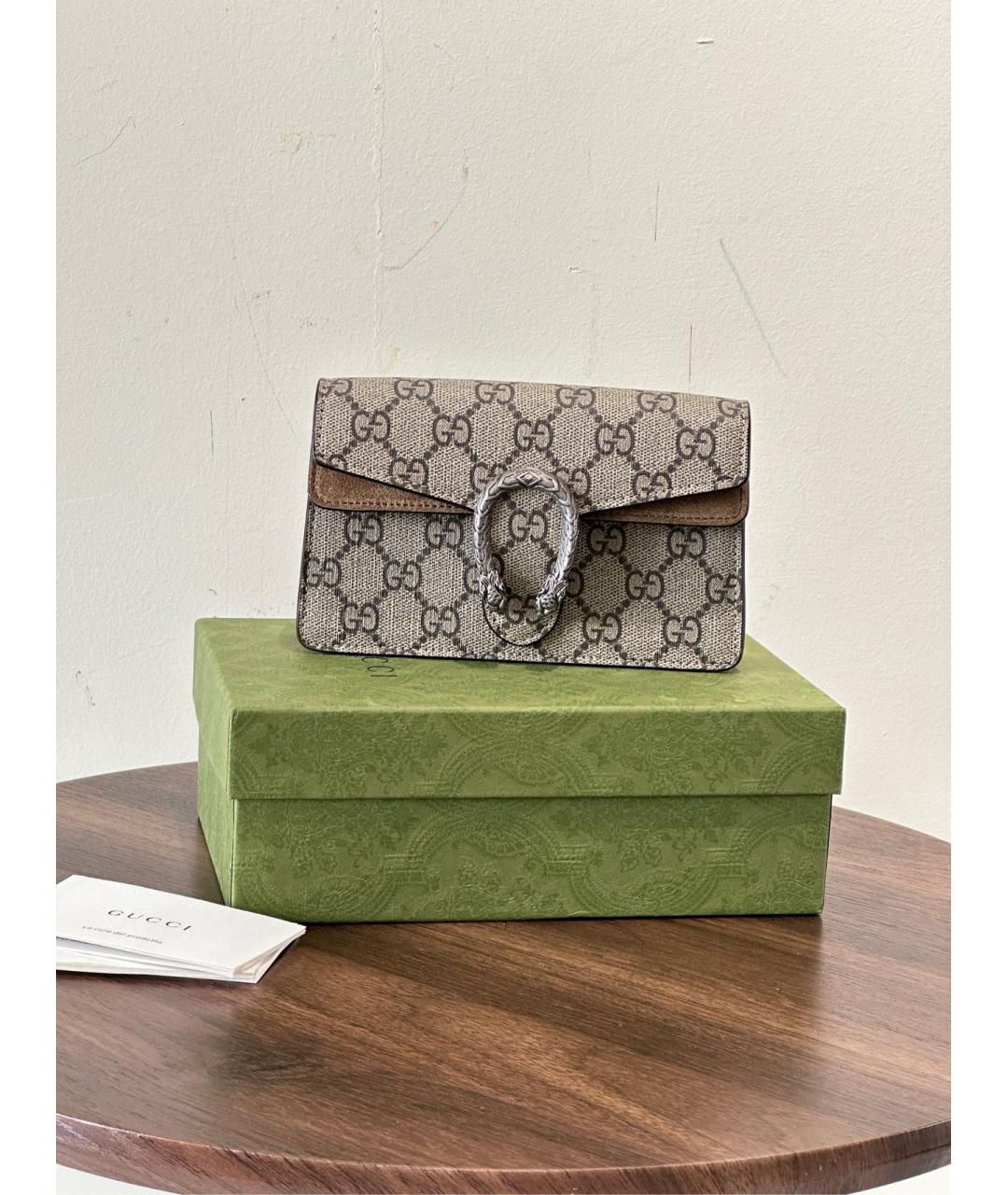 GUCCI Коричневая деним сумка через плечо, фото 3