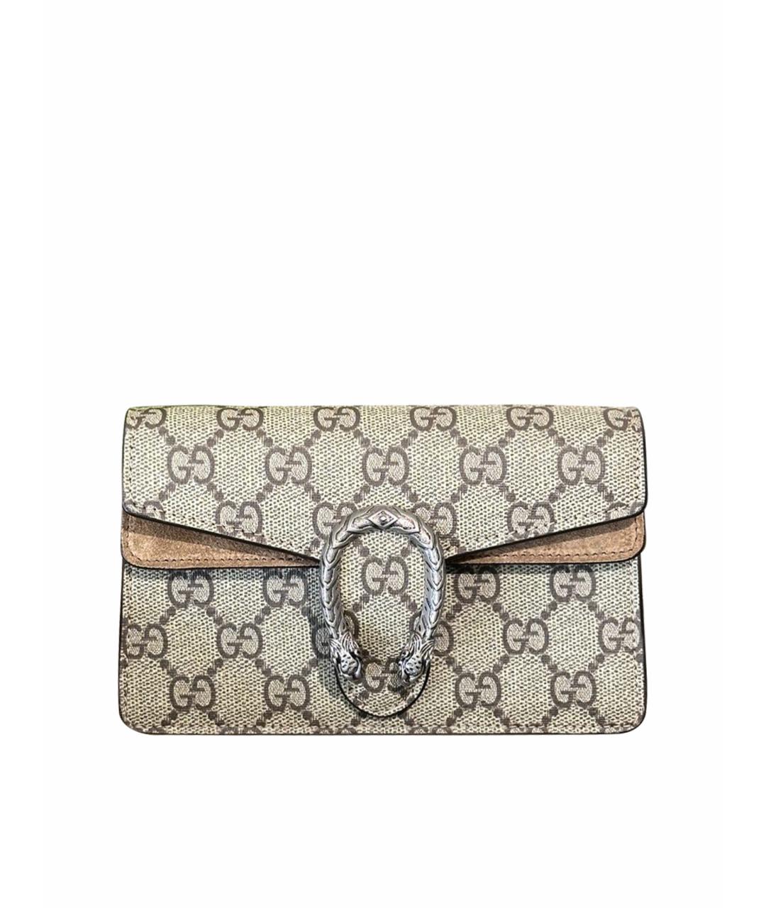 GUCCI Коричневая деним сумка через плечо, фото 1