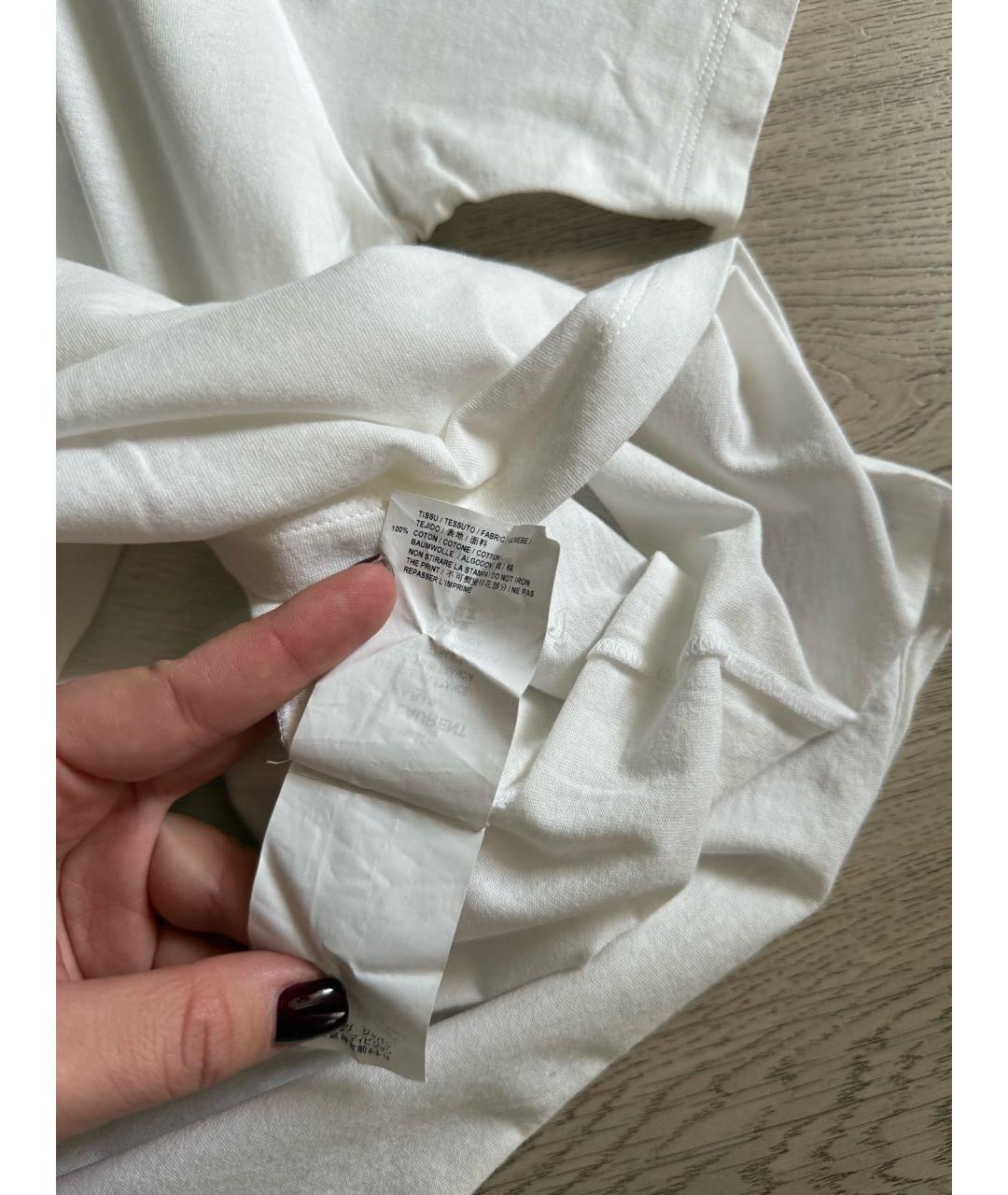 SAINT LAURENT Белая хлопковая футболка, фото 6