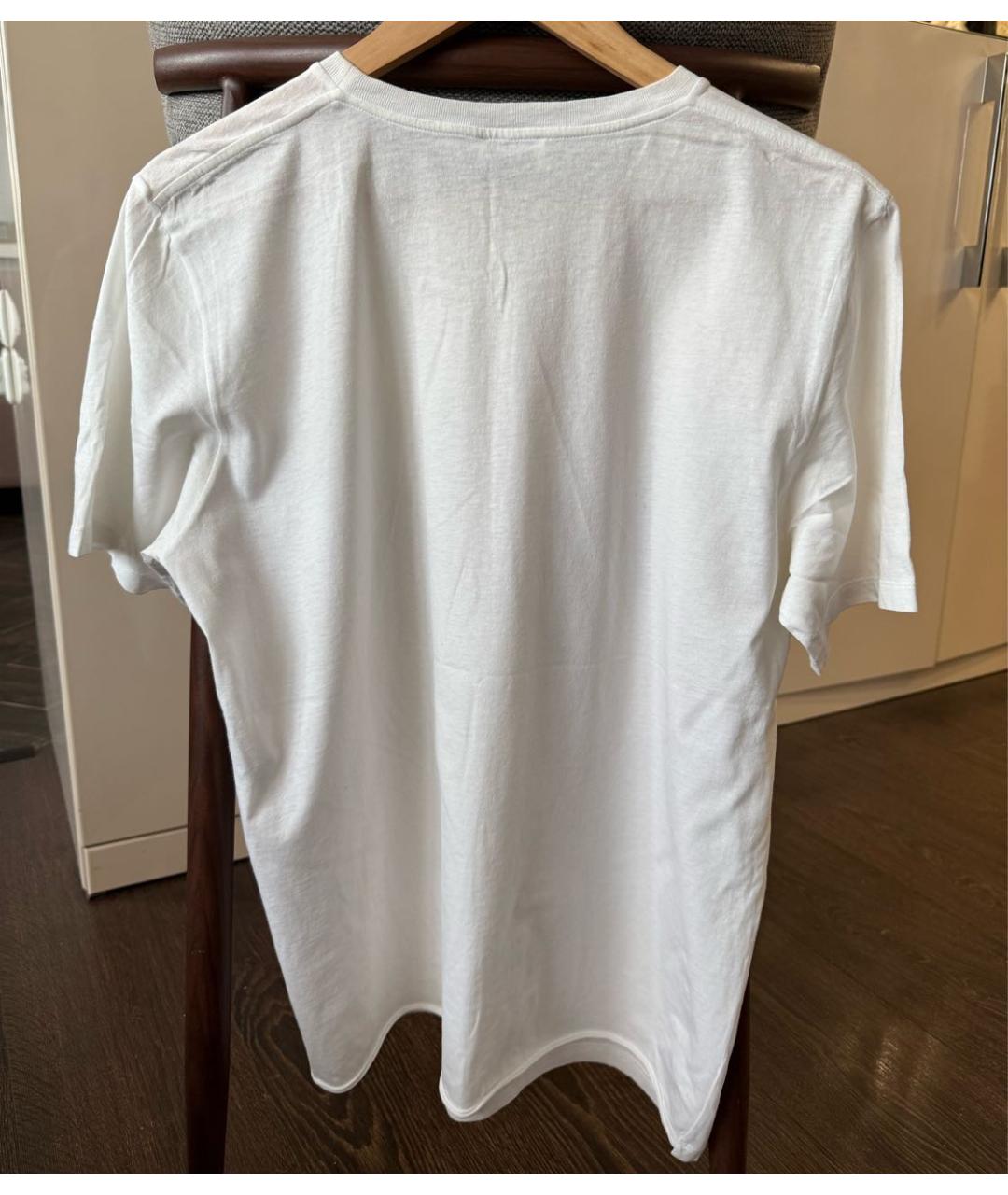 SAINT LAURENT Белая хлопковая футболка, фото 3