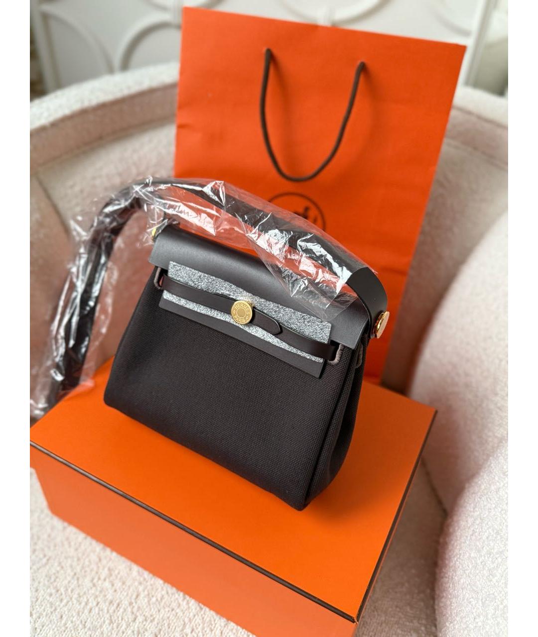 HERMES Коричневая кожаная сумка через плечо, фото 4