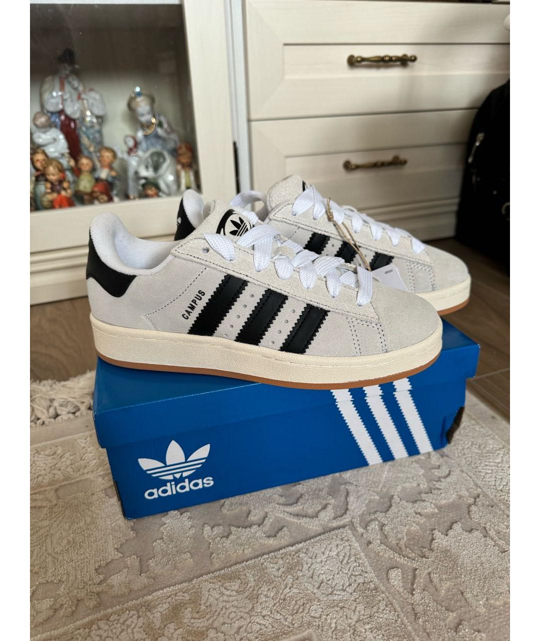 ADIDAS Бежевые замшевые кеды, фото 8
