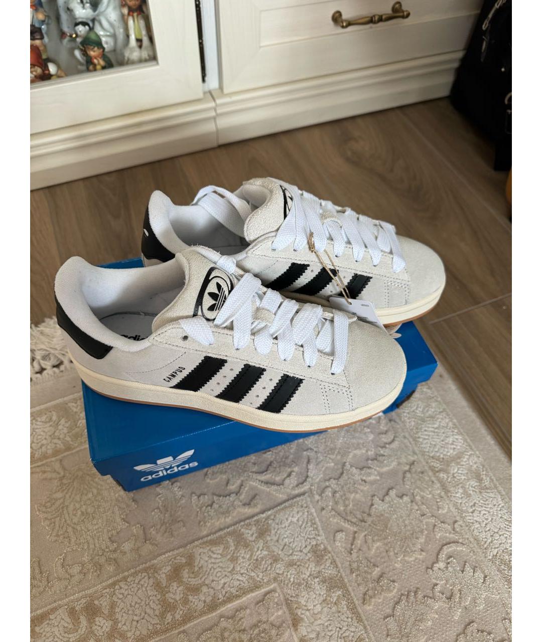 ADIDAS Бежевые замшевые кеды, фото 2