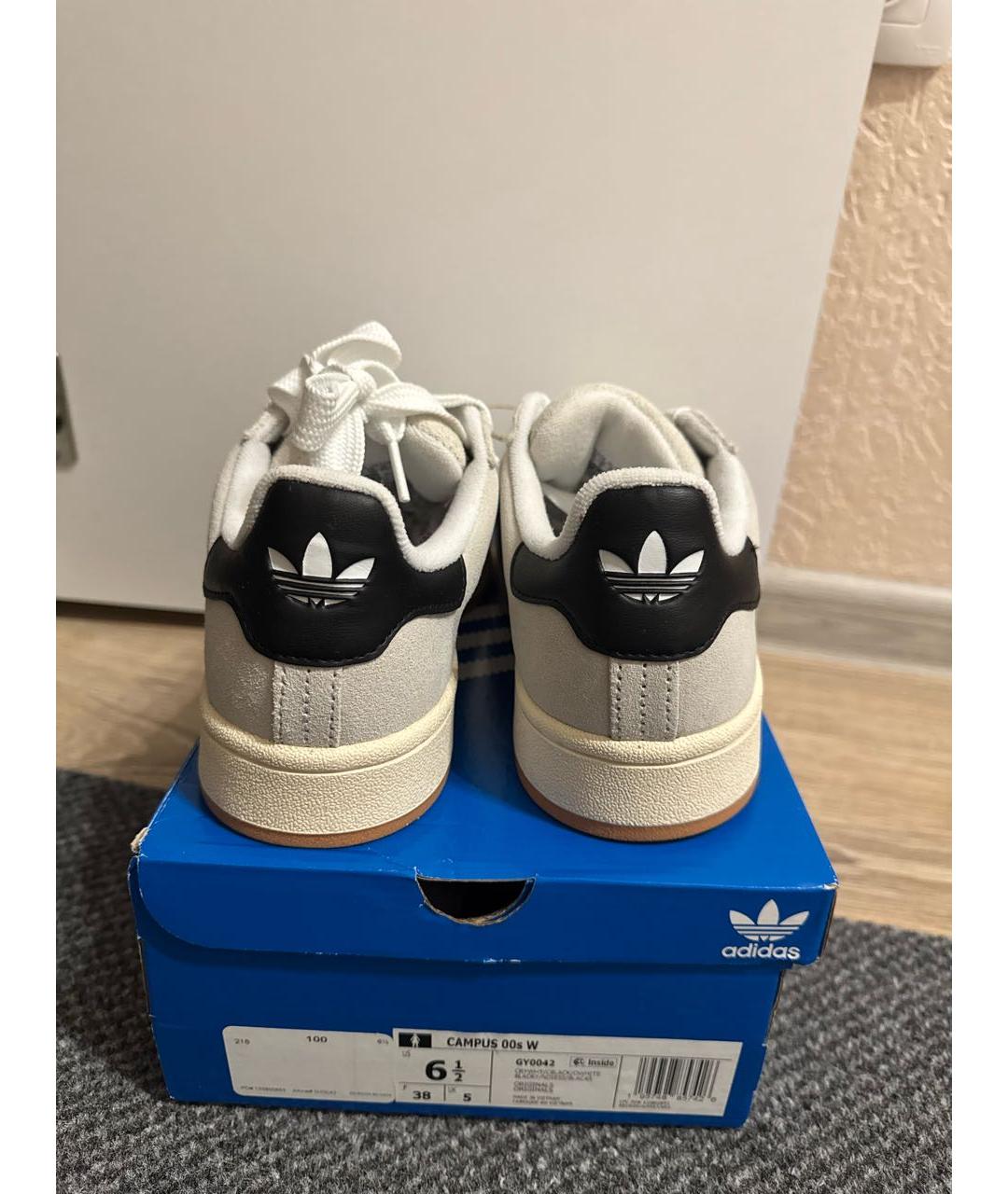 ADIDAS Бежевые замшевые кеды, фото 4